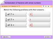 Multiplication of fractions with whole numbers